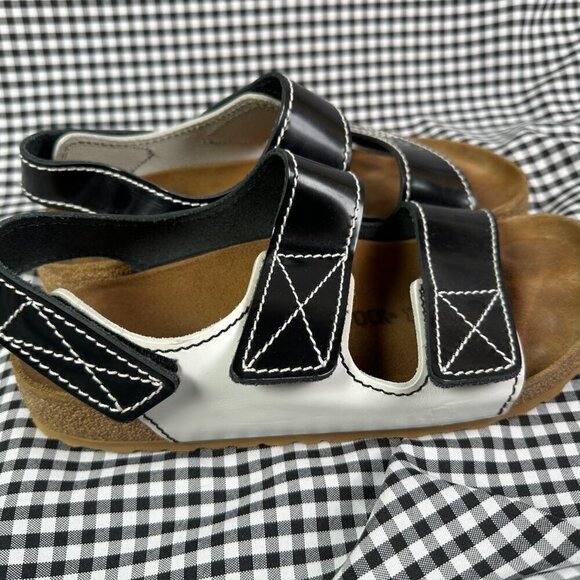 Birkenstock 1774 Proenza Schouler Milano Black & White Minimalist Sandal EU 40 - Picture 5 of 6